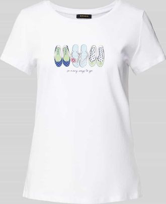 More & More More & More T-Shirt mit Motiv-Print in Offwhite, Größe 34