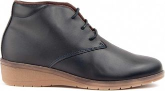 Purapiel Akila 104900 Womens Leather Wedge Ankle Boot, blue, 8.5 UK