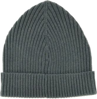 Brioni Cashmere Ribbed Beanie - Gray