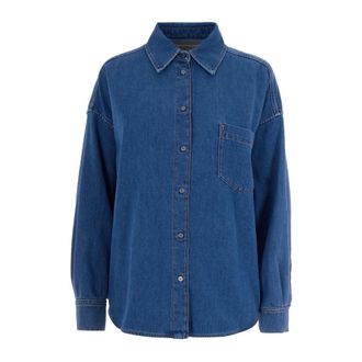 Max Mara Denim Shirts, female, Blue, Size: 2XS Denim Shirt