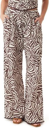 Habitual Pull On Wide Leg Pants in Modern Zebra at Nordstrom, Size X-Large