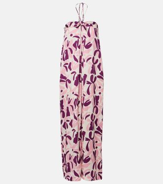 Adriana Degreas Bold Floral printed maxi dress