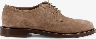 Brunello Cucinelli Stringata in suede - BRUNELLO CUCINELLI - gender_Man