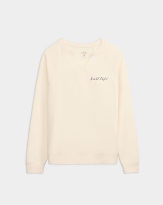 Salt Life Relaxing Realm Pullover in Ivory at Nordstrom, Size Xx-Large