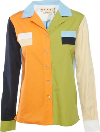 Marni blouse met colourblocking - Blauw