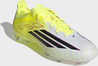 adidas Fussballschuh ADIDAS PERFORMANCE F50 PRO FG, Gr. 42,5, team solar gelb 2, core schwarz, lucid rot, Synthetik, Textil, Schuhe Fussballschuh, Aussensohl