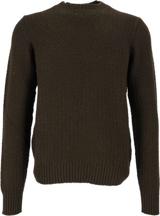 Circolo 1901 Textured Knit Cropped Wool Sweater
