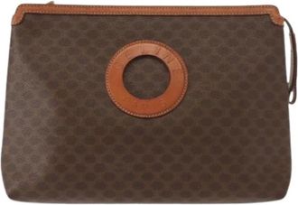 Celine Pre-owned Clutches, female, Brown, Size: ONE SIZE Pre-owned Canvas Vintage Clutch