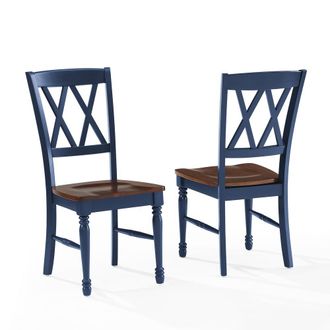 Crosley Furniture Shelby 2-Piece Dining Chair Set Navy - 2 Chairs