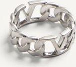 Valentino Garavani Anello Vlogo Signature In Metallo Uomo PALLADIO 19