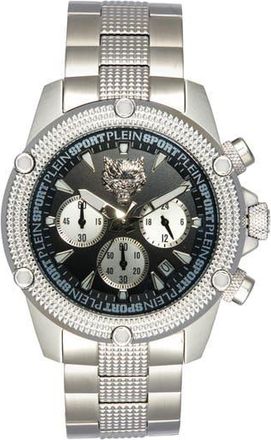 Plein Sport Hurricane Bracelet Strap Chronograph Watch, 44mm in Stainless Steel at Nordstrom Rack