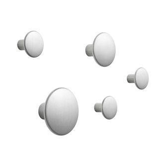 MUUTO Wandhaken The Dots Metal 5er Set, Aluminium