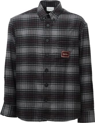 Dr&ocirc;le de Monsieur Boxy Checked Flannel Shirt