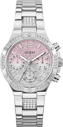 Guess Silvertone Multifunction Bracelet Watch, 38mm in Ombre at Nordstrom