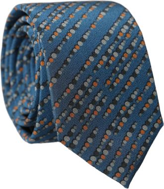Dolce & Gabbana Patterned Silk Necktie - Blue