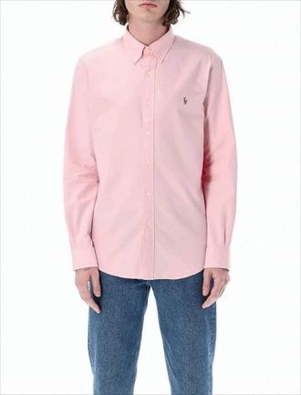Polo Ralph Lauren Soft Pink Long-Sleeve Button-Down Shirt With Relaxed Fit