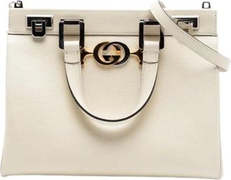 Gucci Pre-owned Handbags, female, White, Size: ONE SIZE Pre-owned Zumi Satchel