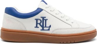 Ralph Lauren Hailey 6 Low Top Lace - Dames - Sneakers - Wit - 38 EU - Leer - Schoenen