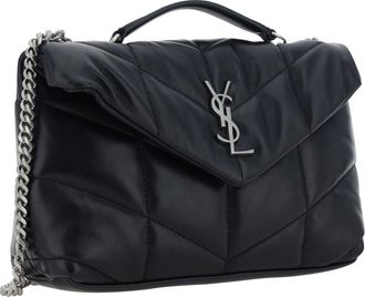 Saint Laurent Womens Mini Shoulder Bag Nero Lamb Ovis Aries