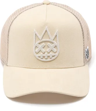 Cult of Individuality Logo Mesh Back Trucker Hat In Cream