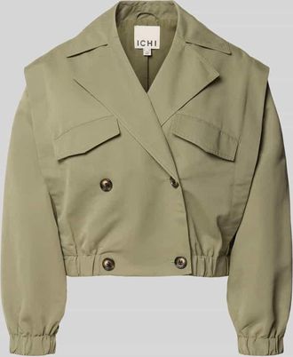 Ichi Jacke mit Reverskragen Modell GEZAVO in Oliv, Gr&ouml;&szlig;e 34