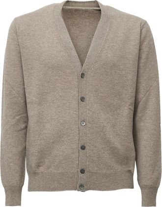 FILIPPO DE LAURENTIIS Cardigan con botones - Knitwear - Hombre - Beige - 3XL