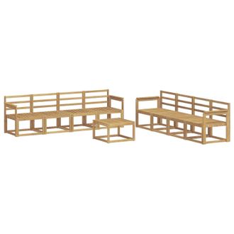 vidaXL Conjunto De Sof&aacute;s De Exterior 9 Pcs Blanco 59 X 59 X 37 Cm Vidaxl
