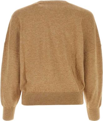 Isabel Marant Logo-Intarsia Cotton-Blend Knit Sweater - Camel