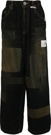 Miharayasuhiro patchwork jeans - men - Cotton/Cotton - 48 - Blue