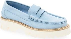 Pedro Garcia Sebas Lug Sole Penny Loafer in Sky Castoro at Nordstrom Rack, Size 10.5Us / 40.5Eu