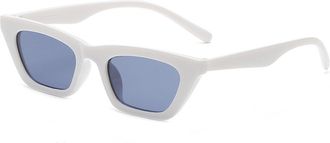 Generic Women Outdoor Commuter Sunglasses Men Vacation Driving UV400 Sun Glasses(White)