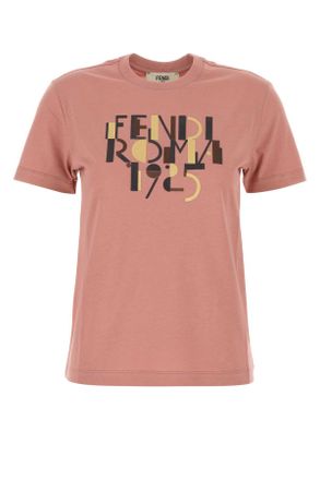 Fendi Donkerroze Katoenen T-shirt
