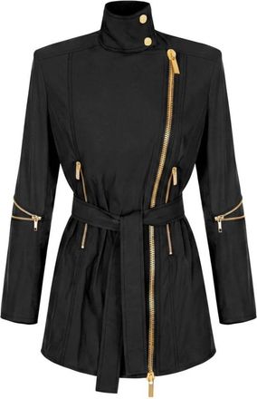 Elisabetta Franchi Dames, Mantels, Zwart, Maat: XL Taf