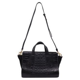 Alexander Wang Pelican Croc-Embossed Tote Bag in Black Leather