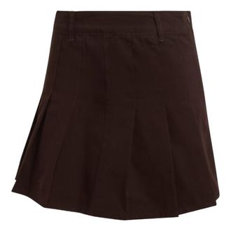 adidas (WMNS) adidas Twill Pleated Skirt Asia Sizing Aurora Coffee KD5446