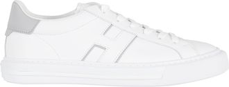 Hogan White H691 Laced Leather Sneakers