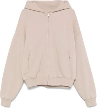 Entire studios Silver Cloud Thermal Hood - Heren - Vesten met rits - Beige - M - Katoen - Hoodies & sweatvesten