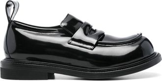 Moschino Glossy Black Flat Shoes