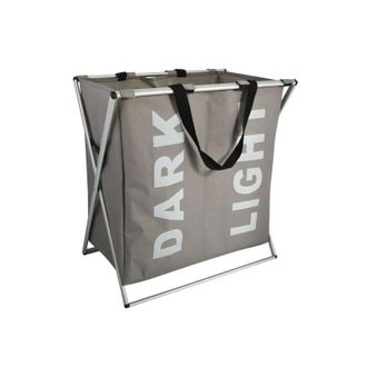 MSV Cesto Para La Ropa Sucia 2 Compartimentos Dark Light (2x40l) Topo Msv