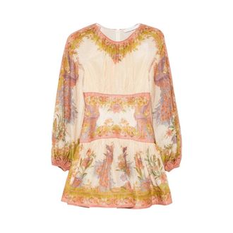 Zimmermann Kleedjes, Dames, Veelkleurig, S, Katoen, Indra Mini Jurk