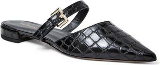 Bruno Magli Pasha Mule in Black/croc at Nordstrom, Size 10.5