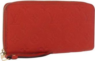 Louis Vuitton Pre-owned Zippy Lange Portemonnee - Dames - Vintage Accessoires - Rood - ONE Size - Leer - Vintage