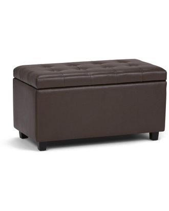 Simpli Home Cosmopolitan 34In Transitional Rectangle Storage Ottoman