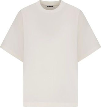 Jil Sander T-Shirt CN SS PNT - Dames - Tops - Beige - Maat: M