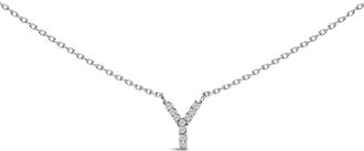 House of Brilliance 10K Gold Diamond Accent A-Z Block Initial Pendant Necklace