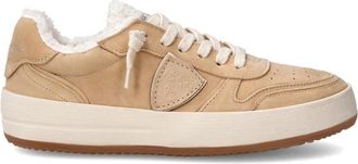 Philippe Model Sneaker Nice - Dames - Sneakers - Beige - 39 EU - Leer - Schoenen