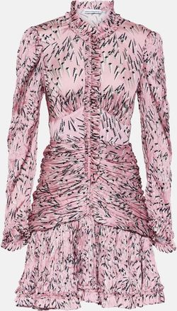 Paco Rabanne Printed ruched minidress