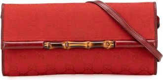 Gucci Pre-owned Gucci GG Canvas Bamboo Bar Crossbody Ladies 117594.0959