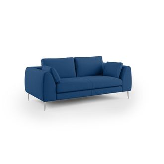 Divani.Store Divani.store - Plano Sof&aacute; Moderno En Microfibra T&eacute;cnica Desmontable 216 Cm Azul