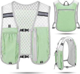 OEM Chaleco Unisex Para Correr, Ajustable Y Transpirable, 3 Bolsillos De Almacenamiento Y Detalles Reflectantes, Ciclismo Y Maratones, Vegetal
